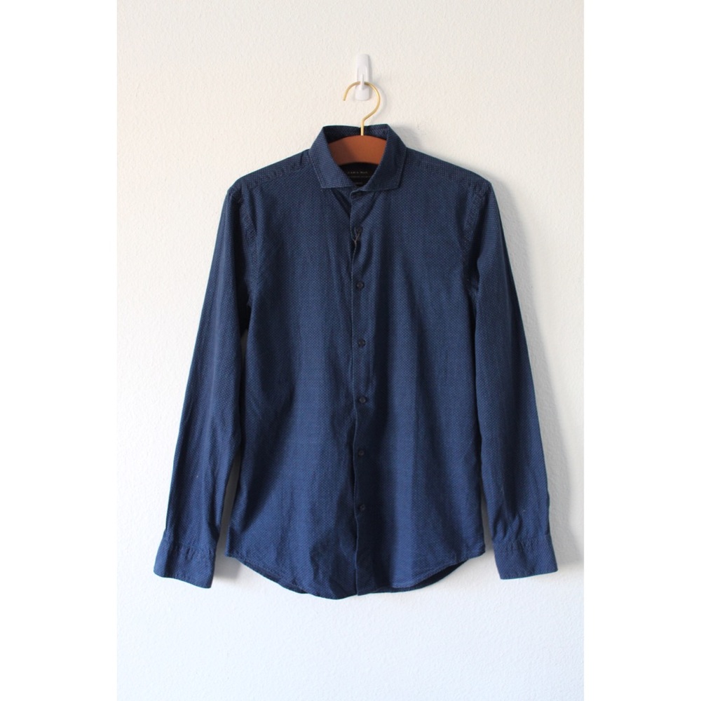 NWT Zara blue button down